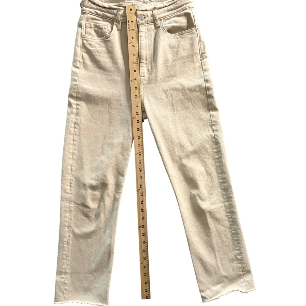 & Other Stories Los Angeles Atelier Cream Raw Hem Straight Leg Jeans EUR 38 - Picture 4 of 8